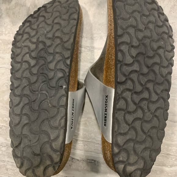 Birkenstock Gizeh Sandals 40 - Silver Metallic - Picture 4 of 5